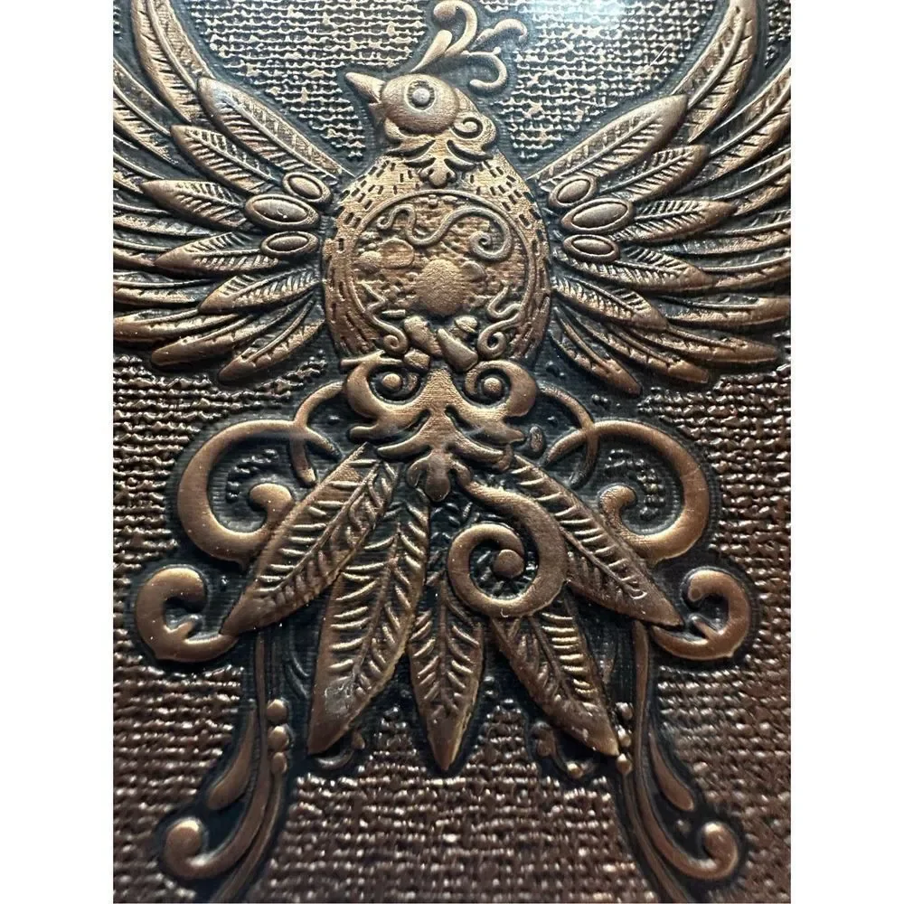 Necklace and journal / Vintage looking Phoenix bronze journal 100 pages